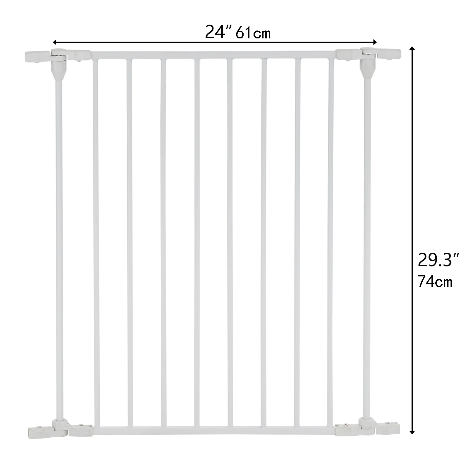 1 Piece Side Extension Fireplace Fence Metal With Buckle 70*80*2cm White Suitable For Pet Fence Garden