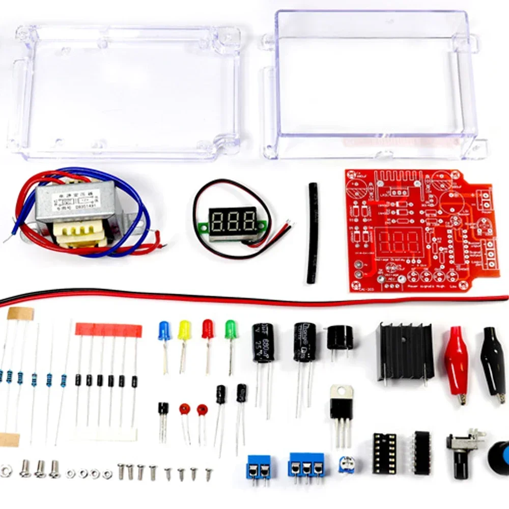 PCB Board Elektronische Kits LM317 Einstellbare geregelte Spannung 110 V 220 V bis 1,25 V-12 V Step-Down-Stromversorgungsmodul DIY-Kit