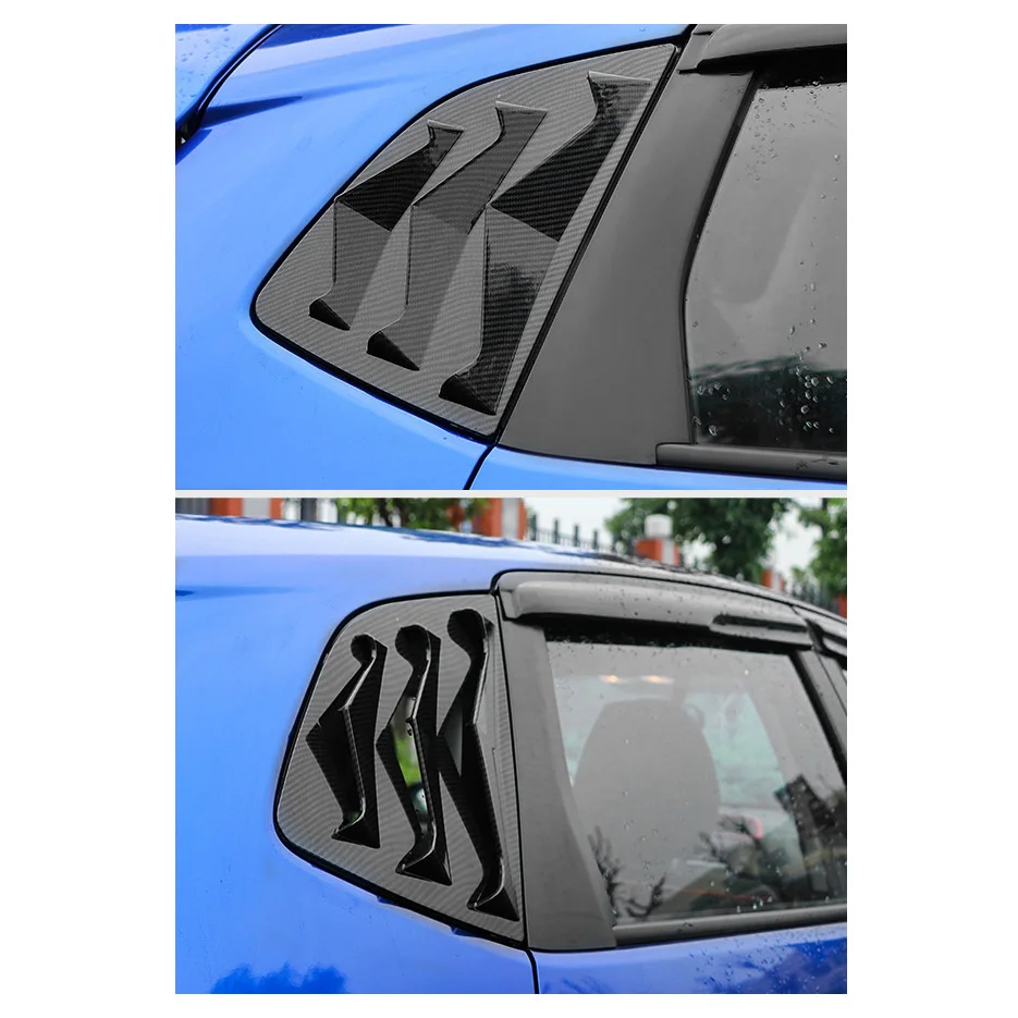 Cubiertas de persiana de ventana de ventilación lateral de coche de fibra de carbono embellecedor para Honda Fit Jazz 2015-2019 cubierta de pala de persianas de ventana