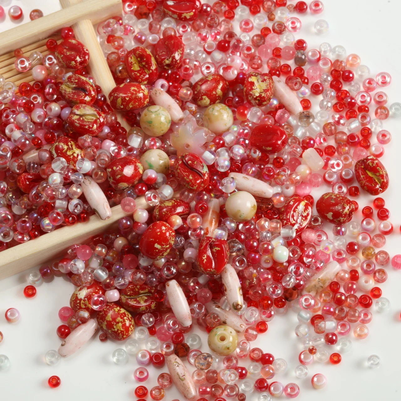 30-240g Mixed Style High Quality Glass Beads Spacer Loose Beads DIY Accessories for Bracelet Keychain Phone Pendant Craft Making