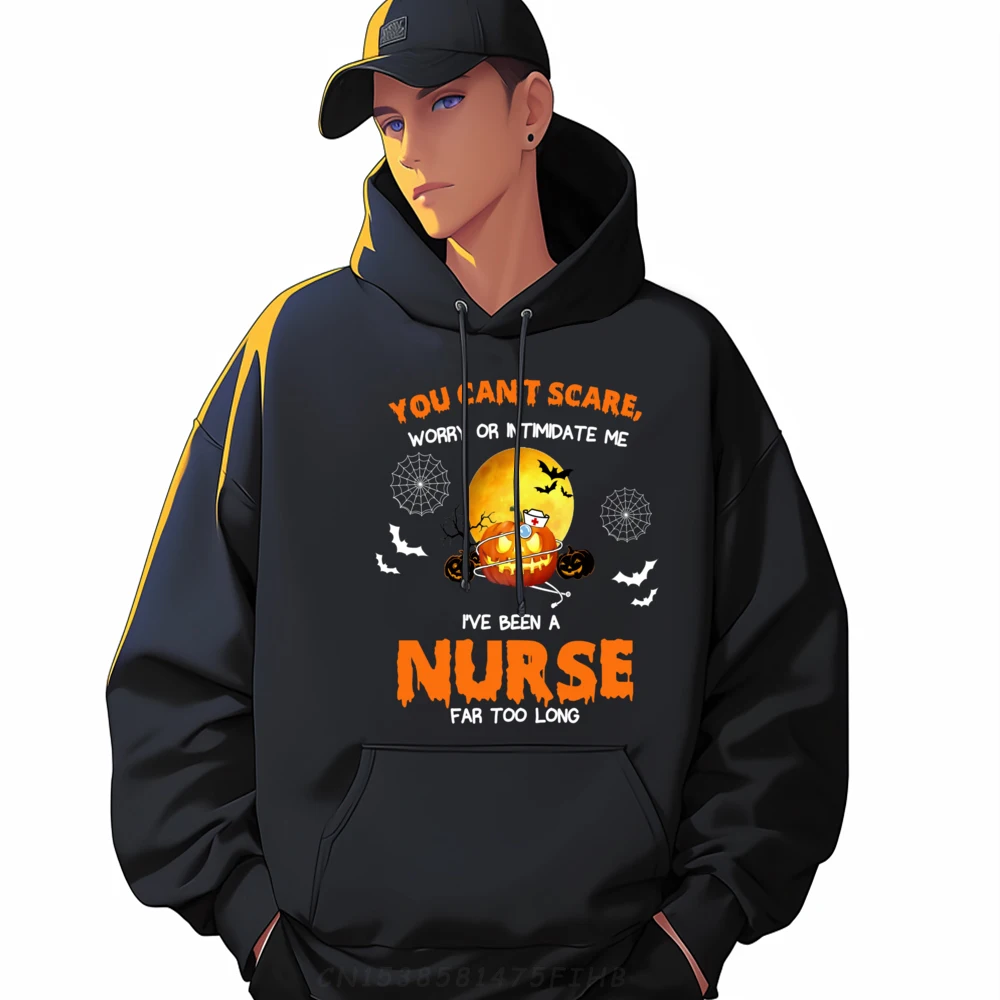 

Funny Halloween Nurse RN Medical ER ICU XS Graphic Sweatshirts Breathable Long Sleeve Hoodie Camisa