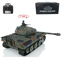 Henglong 1/16 German Panther V RTR RC Tank 3819 With 2.4Ghz Radio Control 7.0 Plastic Version Model For Christmas Present
