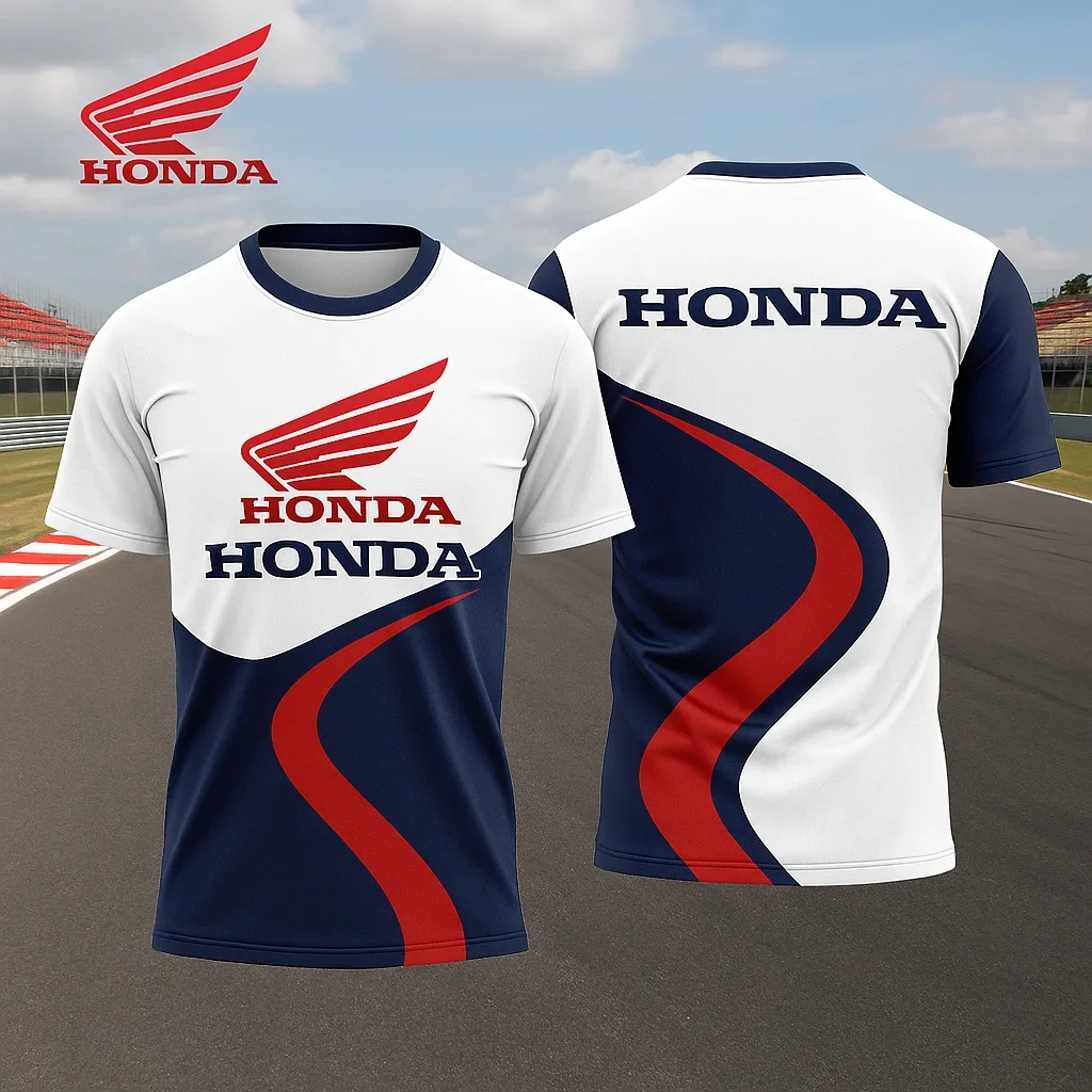 

2025 HONDA HRC Motorcycle Tops 93th Printed Men and Women T-shirts Made of 140g Mesh Fabric, Designed in an Intelligent Factory