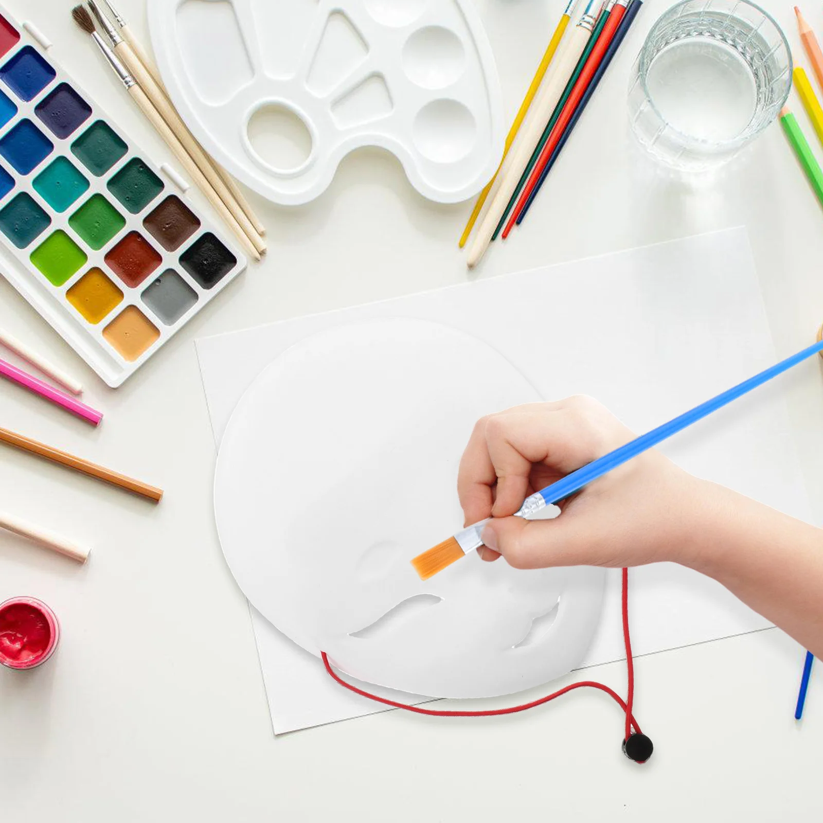 

3pcs Halloween Fox Mask Pure White Matte DIY Animal Face Masks Plastic Blank Mask for Painting Cosplay Accessories Fursuit