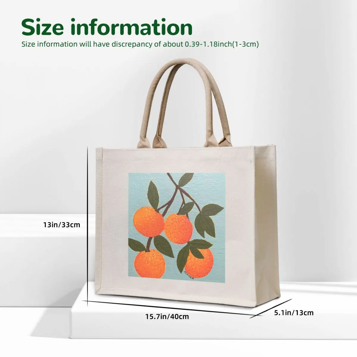 Oranges gouache painting Tote Bag Shopper bag shopper bag woman Customizable tote