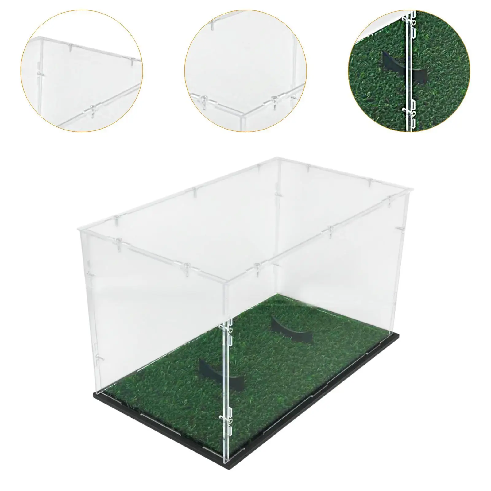 

Acrylic Rugby Ball Display Box Lightweight Versatile Accessories for Sports Collectibles 12.5x7x7.4inch Clear Memorabilia Holder