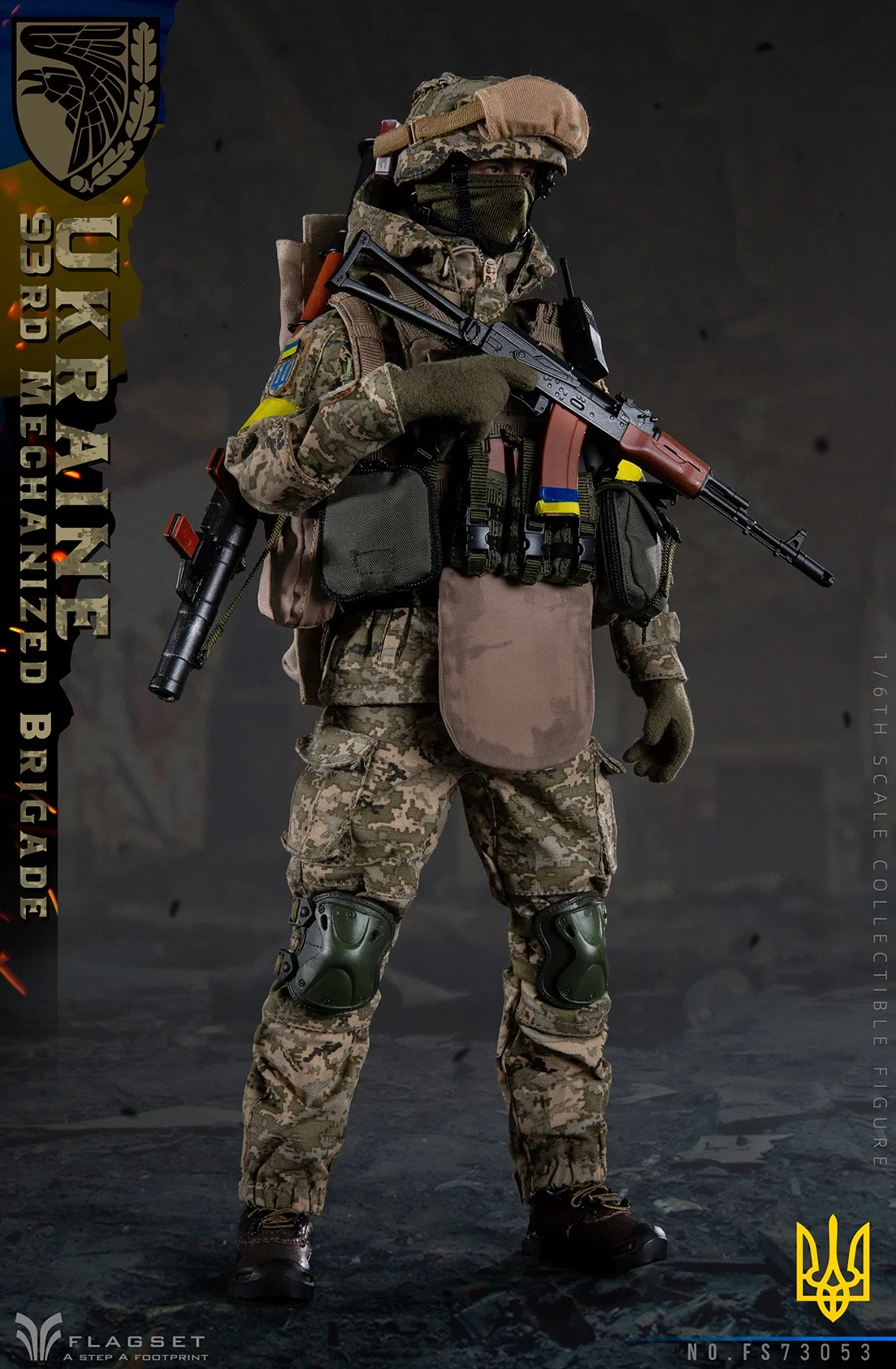 FLAGSET FS-73053 Ukraine 93rd Mechanized Brigade - Anti Tank Gunner 1/6 ACTION FIGURE