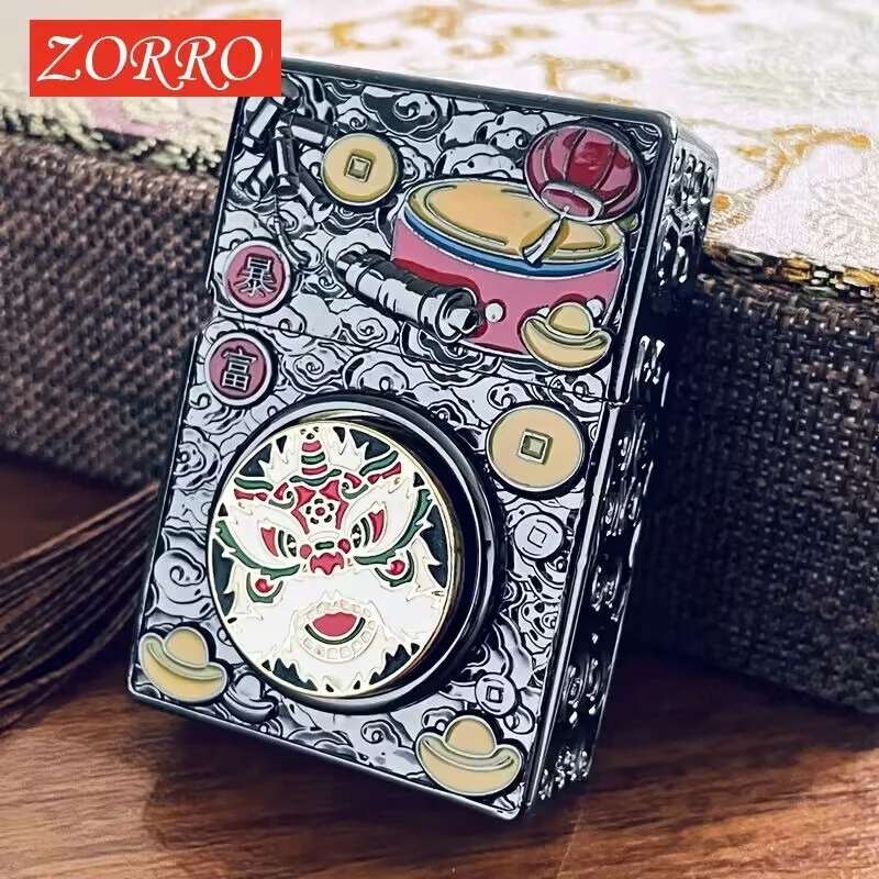 

Зажигалка Zorro Heavy Armor Z-KJ1025 Lion Awakening с поворотным механизмом, ретро-цвета, керосиновая, аутентичный хит продаж 2016 года