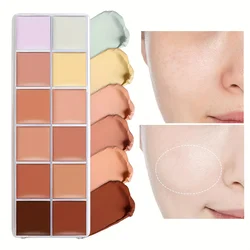 12 Color Concealer Foundation Makeup, Waterproof Skin Tone Correction Concealer, Long-term Full Coverage Makeup Facial Cosmetics