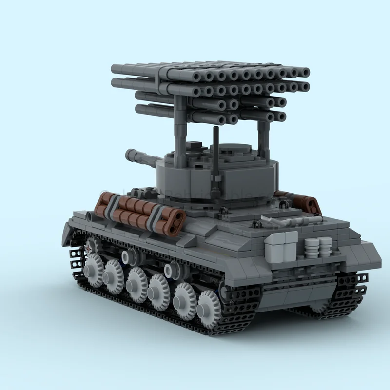 

MOC-215306 M4A3E8 Sherman Tank Building Block Armored Fighting Vehicle Soldier Military War Series Creative Gift 1140PCS T34