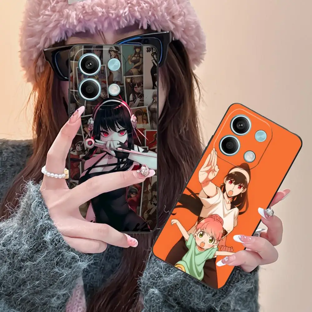 Funda para Teléfono Móvil con Diseño de Anime Spy Family para Xiaomi Redmi 15 14 13 12 A5 3 2 1 C Plus 4G 5G, Funda Protectora con Impresión Colorida para Smartphone