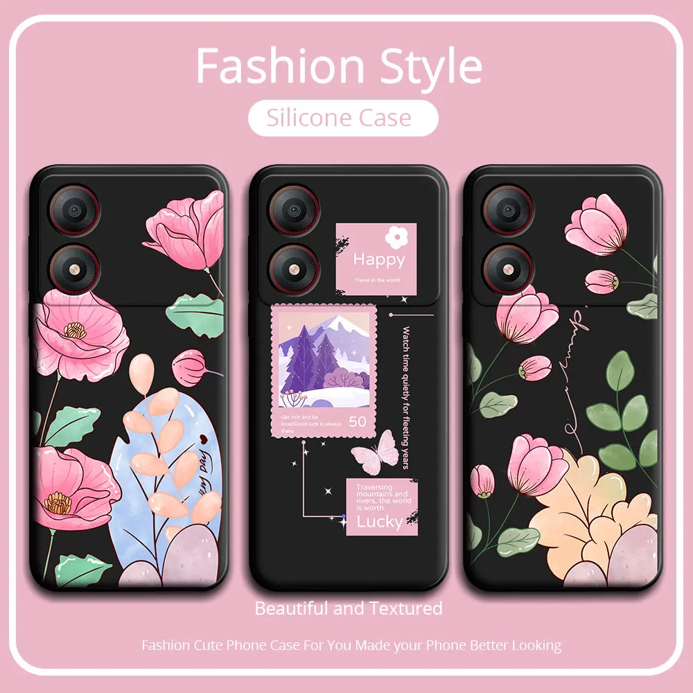 For ZTE Blade A34 A54 4G Case Cute Panda Soft Silicone Couple Phone Case For ZTE Blade A54 4G Protect Shockproof Cartoon Cover
