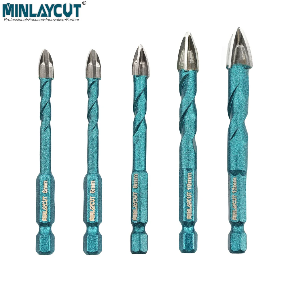 MINLAYCUT Bohrkronen-Set, Schnellwechsel-Sechskantschaft, Hartmetallbestückte Lochsäge für Holzbearbeitung, Kunststoff, Mauerwerk, Keramikfliesen – Detail 10