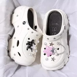 Fashion Charms Clog Slippers Women 2024 Summer New High Quality Sandals for Girls Outdoor Sandals Ladies Sexy Platform Slippers