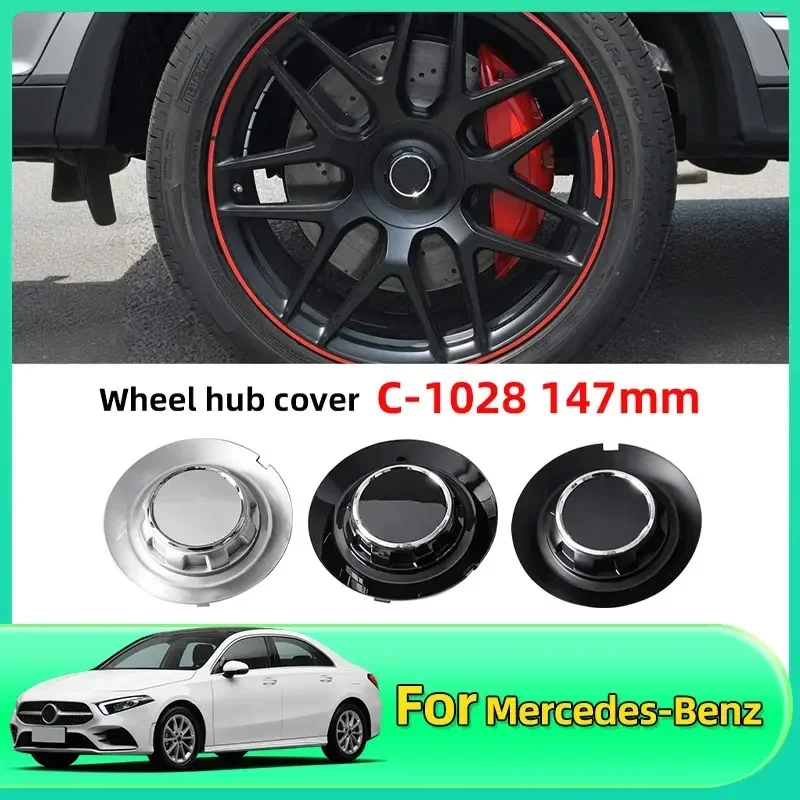 

4PCS 147mm C-1028 17028 Car Wheel Center Hub Cover Cap Badge Logo For Mercedes Benz AMG G350 G500 G63 S680 GLS600 Accessories