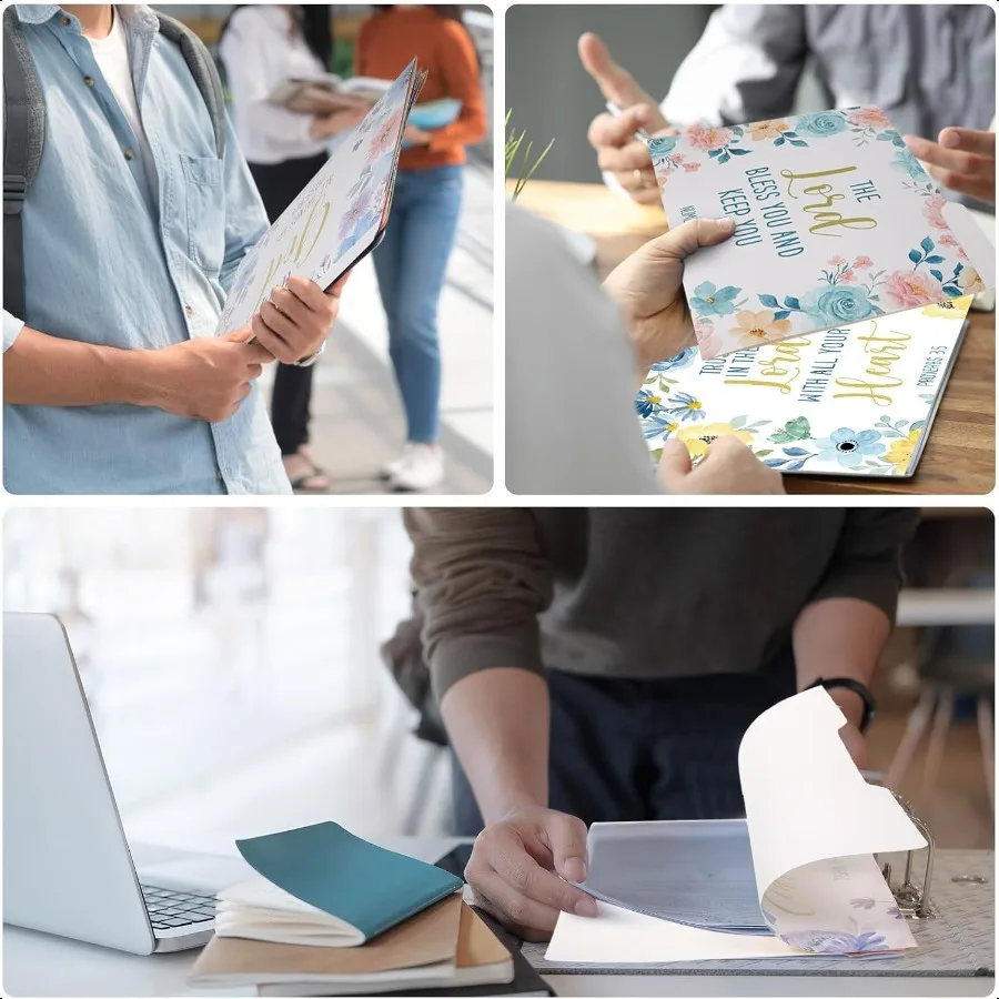 30 قطعة من مجلدات الملفات المزخرفة بحجم الرسالة مجلدات ملفات مانيلا ملونة مع 1 3 علامات تبويب مقاس 11.69 × 9.25 بوصة جرافيك لوريل ليا