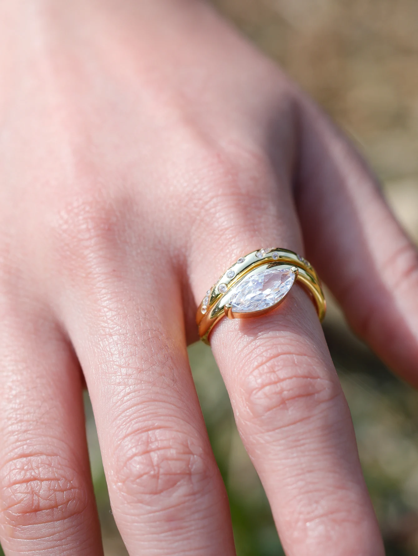 

Кольцо из серебра 925 пробы с муассанитом маркизы 2 карата, ювелирные изделия, модные и изысканные, подходят для подарка, покрытые 18-каратным золотом