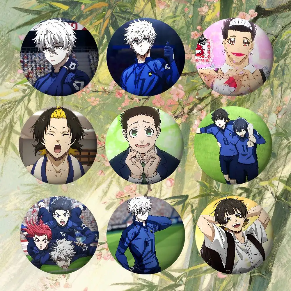 

Cool B-Blue Lock Customizable Tin Badges, Stylish And Cute Round Anime/star Birthday Gifts For Friends And Classmates.