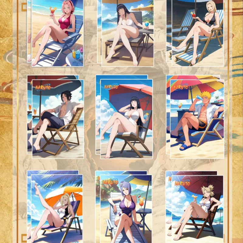 2025 Newest Case Wholesale Wange Culture Naruto Collection Colored Paper Sasuke Palying Trading Artwork CCG TCG Hobbies Gift