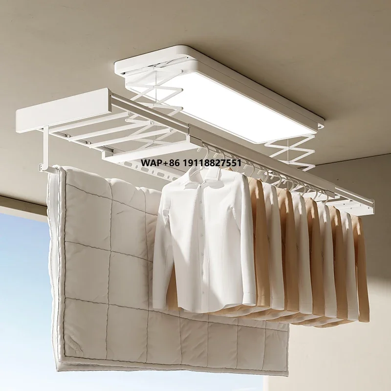 Lifting Electric Ceiling Clothes Drying Rack with Remote Control for Home Balcony