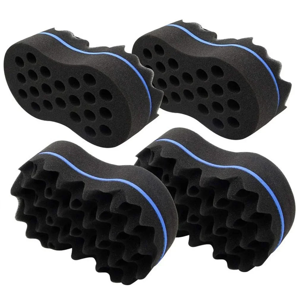 Curly Hair Styling Sponge Brush Double Sided  Sponge Brushes Multi-holes Side Braid Twist Hair Curl Wave hair brush for Afico