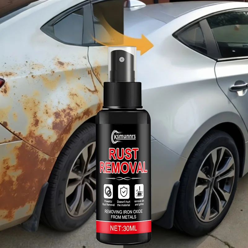 Powerful Metal Rust Removal & Protection Spray - Strongly penetrates and dissolves rust, just press the nozzle and all iron resi