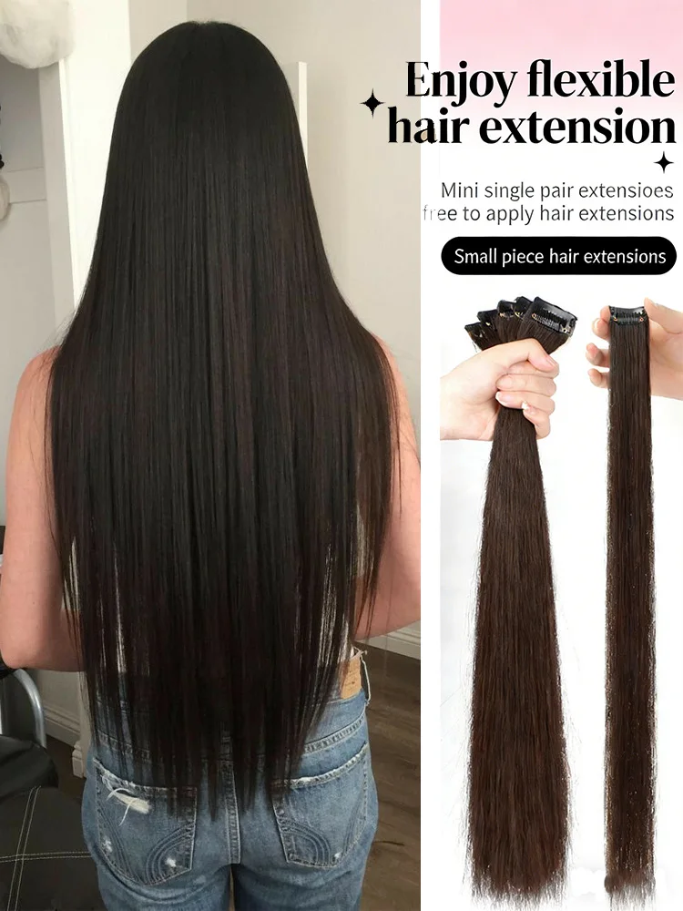 5Pcs 60cm Clip In Hair Extensions Human Hair For Adding Volumesyntheticsynthetic