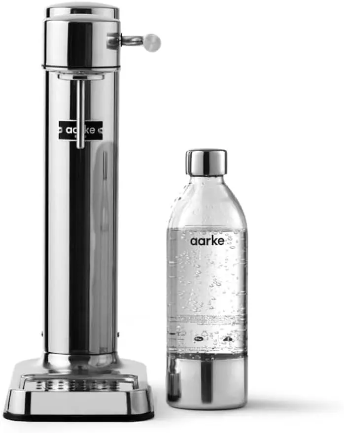 

aarke - Carbonator III Premium Carbonator-Sparkling & Seltzer Water Maker-Soda Maker with PET Bottle (Stainless Steel)