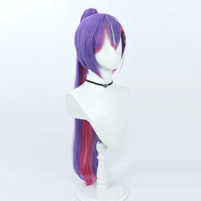 Gioco Anime Tokoyami Towa Parrucca Cosplay Hololive Cyberpunk Fibra resistente al calore Capelli sintetici