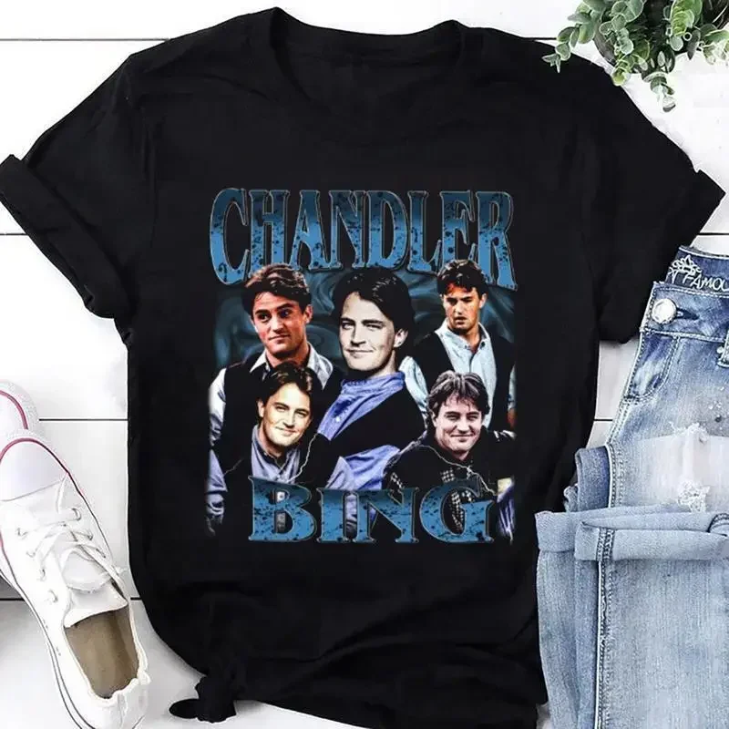 90s Vintage Chandler Bing Friends T Shirt Matthew RIP Perr