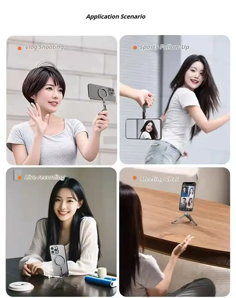 ZLOS PS03 Складная магнитная подставка для телефона со штативом, настольное автомобильное крепление, режим Богомол для видеозвонков, видеоблог, путешествий, съемки