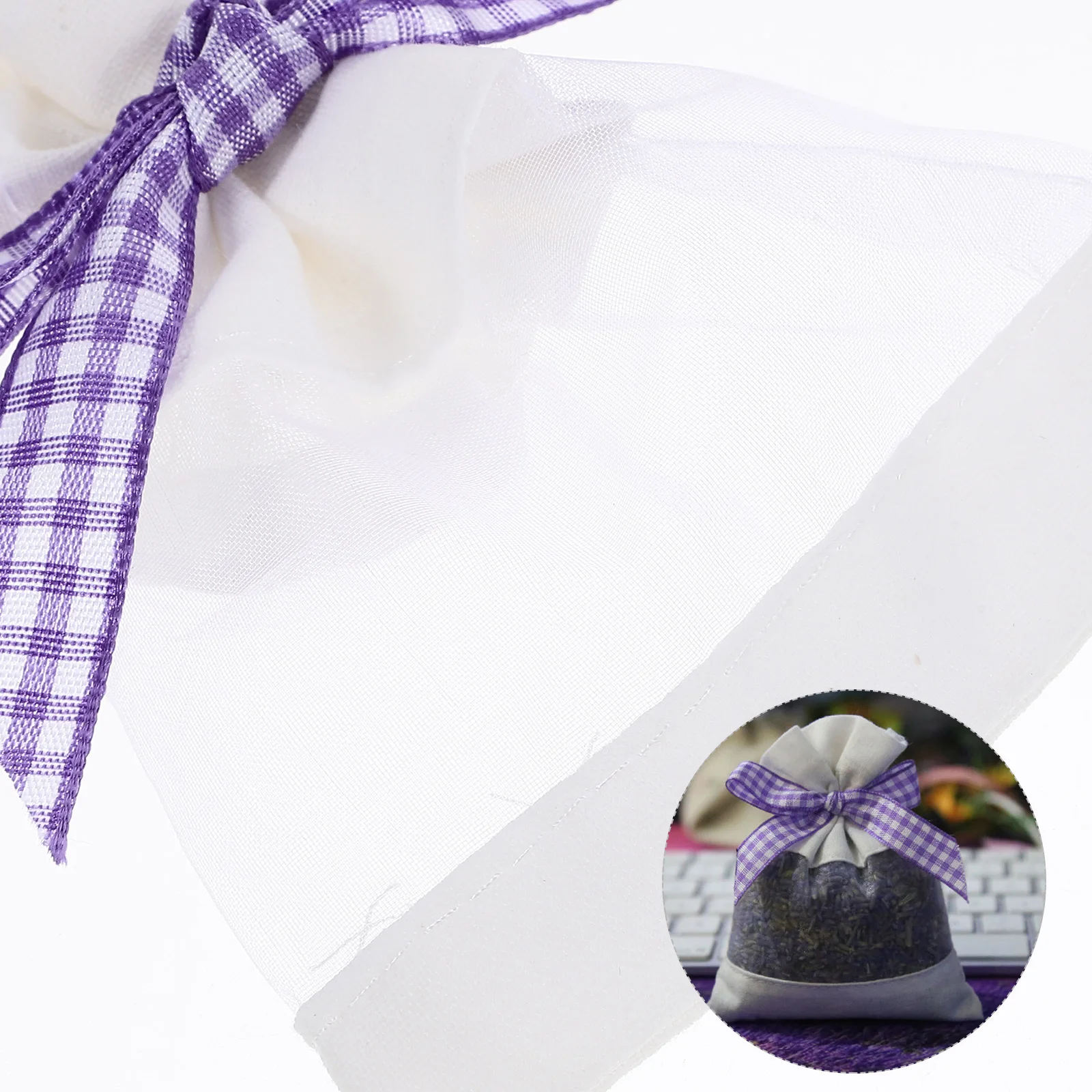 

10pcs Empty Sachet Bag Lavender Refillable Pouch For Dried Flowers Jewelry Storage Gift Packaging Wardrobe Aromatherapy