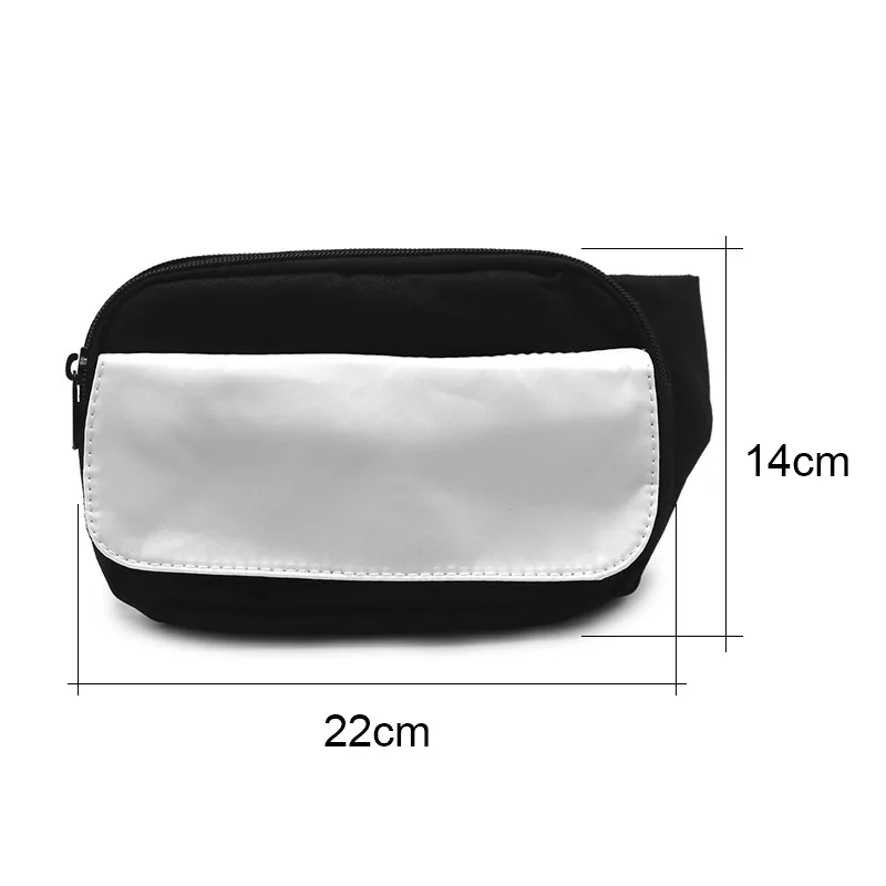 Transferência térmica em branco Fanny Pack, impressão em velcro, sublimação em branco Fanny Pack, bolsa de ombro moda, mochila DIY