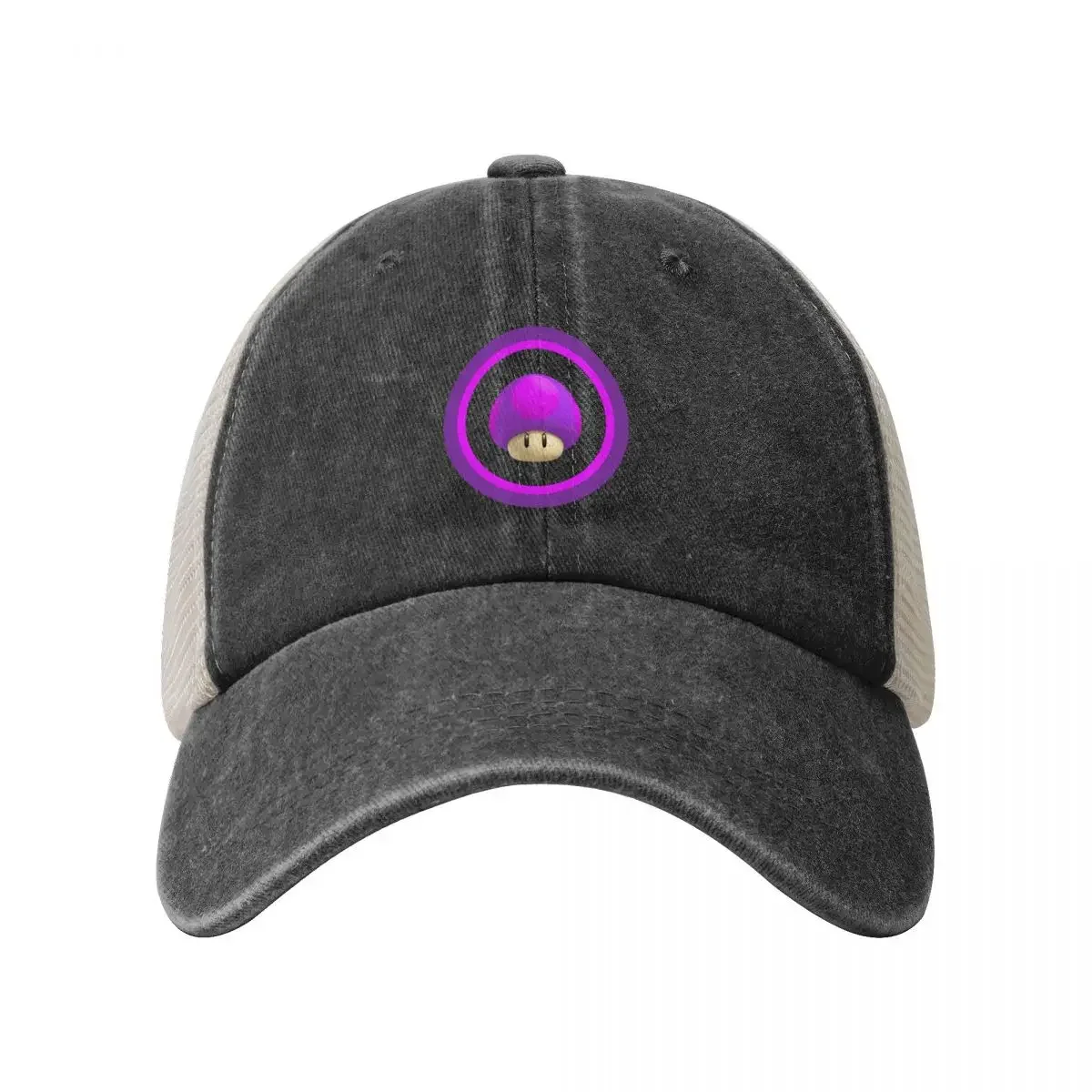 Purple Poison Mushroom! (On Black) Baseball Cap Streetwear summer hat party Hat Men's Hats Women's