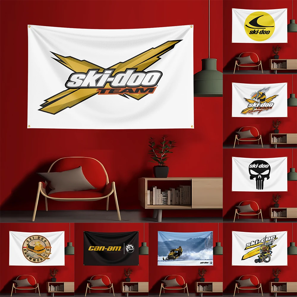 

3X5 FT B-BRP SKI Doos Game Flag Polyester Printed Party Flag for Garage Room Decoration