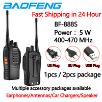 Walkie Talkie Transceiver Baofeng BF-888S Portable Radio Station BF888s BF 888S Amateur Two-Way Receiver Transmitter