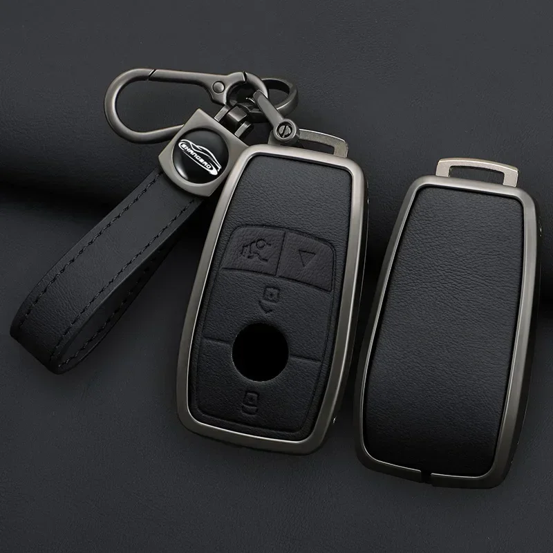 

For Mercedes Benz A C E S G Class GLC CLE CLA GLB GLS GLA W177 W205 W213 W222 X167 AMG S400 Leather Car Key Case Cover Shell Bag