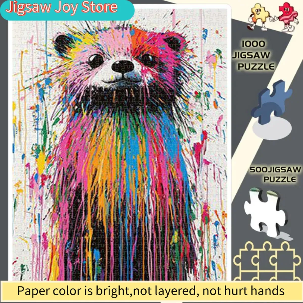 1.000 stuks Levendige Multicolor Otter Puzzle - Duurzaam Karton, Eenvoudig te Monteren, Perfect voor Volwassenen & Familie Spelavonden, Feest