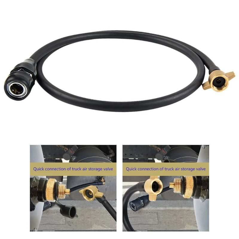 Heavy Duty Truck Air Tank Air Intake Connector Connecting Pipe High Pressure Resistant Rubber Pipe for Gas Storage Tank Trailer