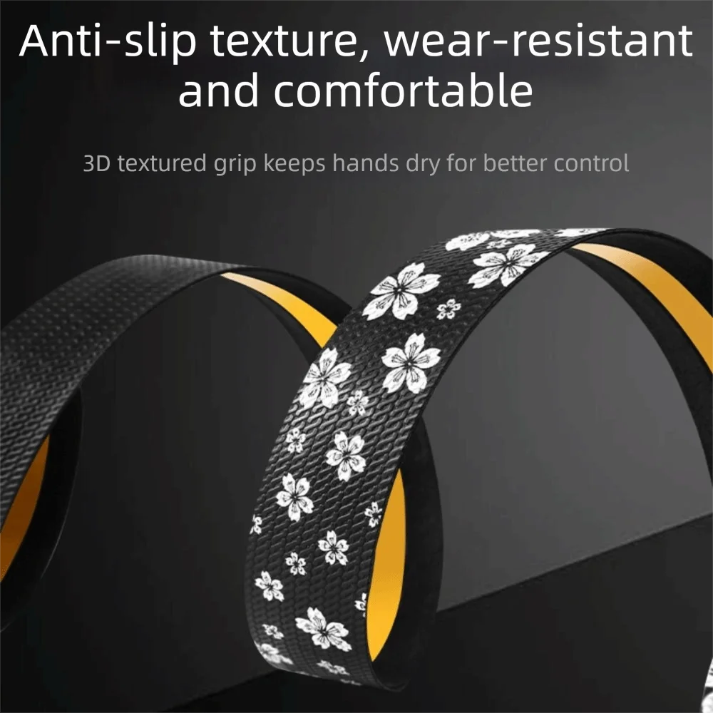 Cherry Blossom Bike Handlebar Tape Shock-absorbing Breathable Cycling Bar Wrap Anti-Slip Sweat