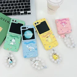 Sanrio Pochacco Melody Pompompurin Cinnamoroll Phone Case For Samsung Galaxy Z Flip 5 Case Soft TPU Back Cover For Z Flip 3 4