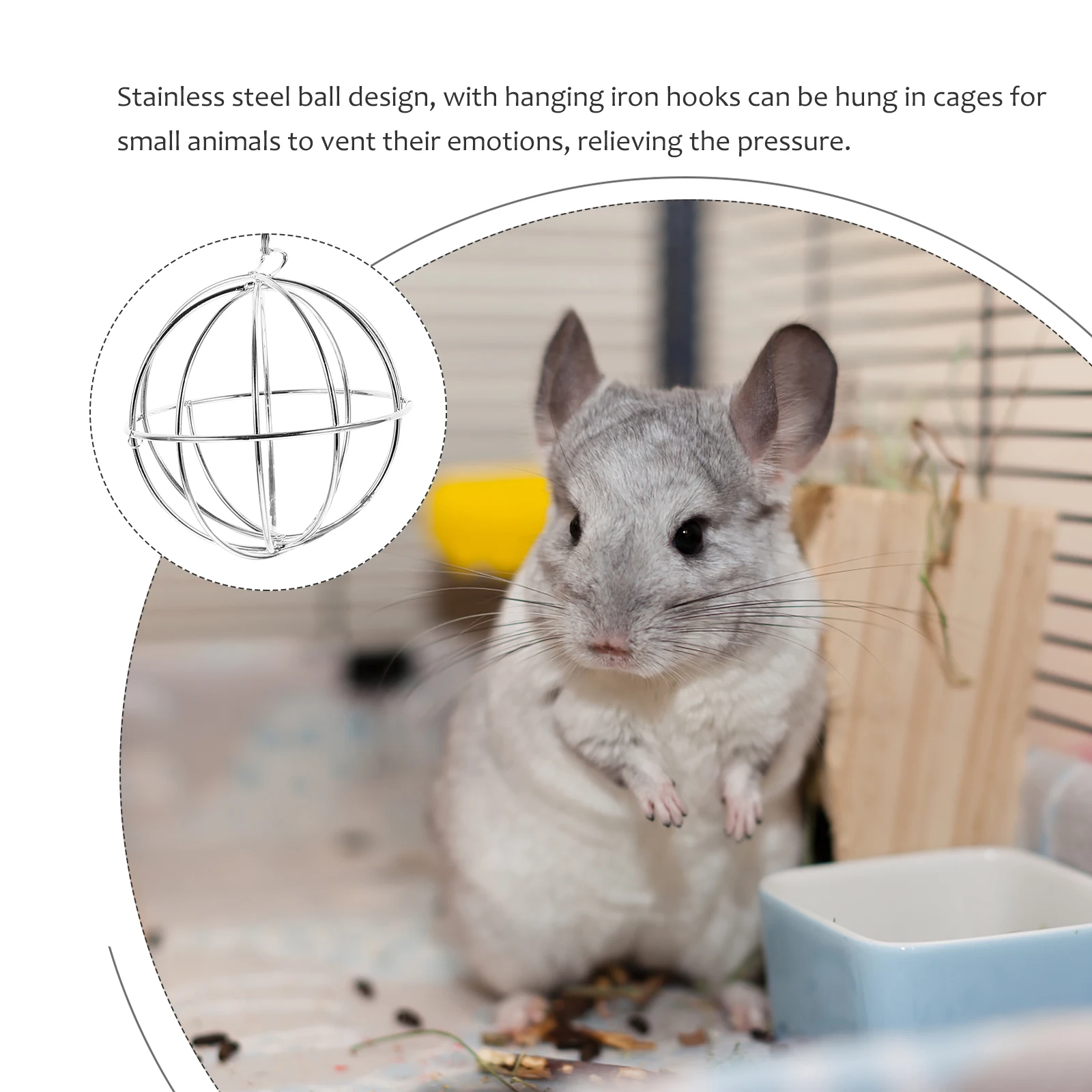 

Hanging Feeding Hay Rack Rabbit Feeder Ball Water Bottle Pet Rat Supplies Dispenser for Guinea Pigs Silver Rabbits