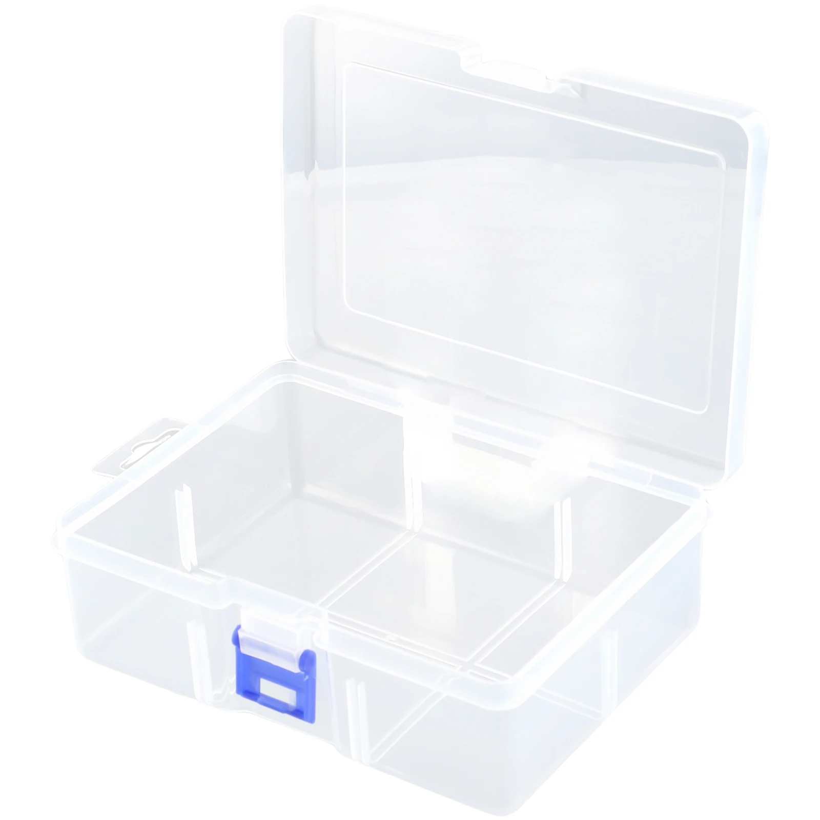 Caja de almacenamiento de cosméticos de plástico transparente espaciosa y bloqueable, mantiene sus joyas, maquillaje y accesorios ordenadamente organizados