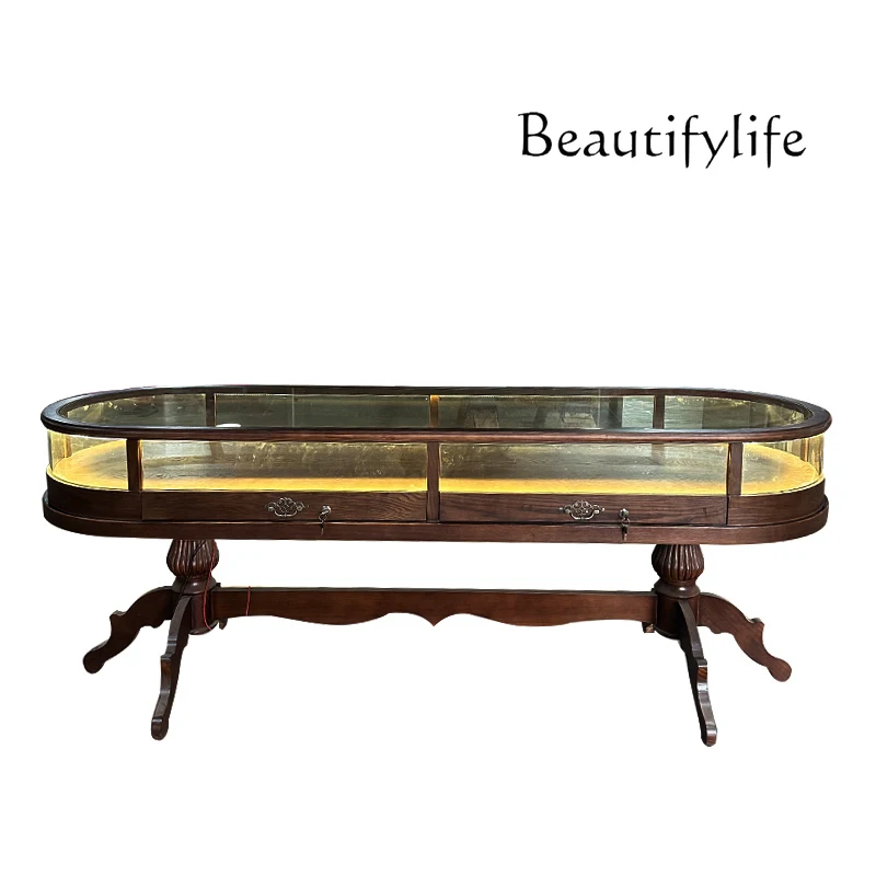 

Medieval glass table display cabinet jewelry store clothing Nakajima exhibition hall can be customized