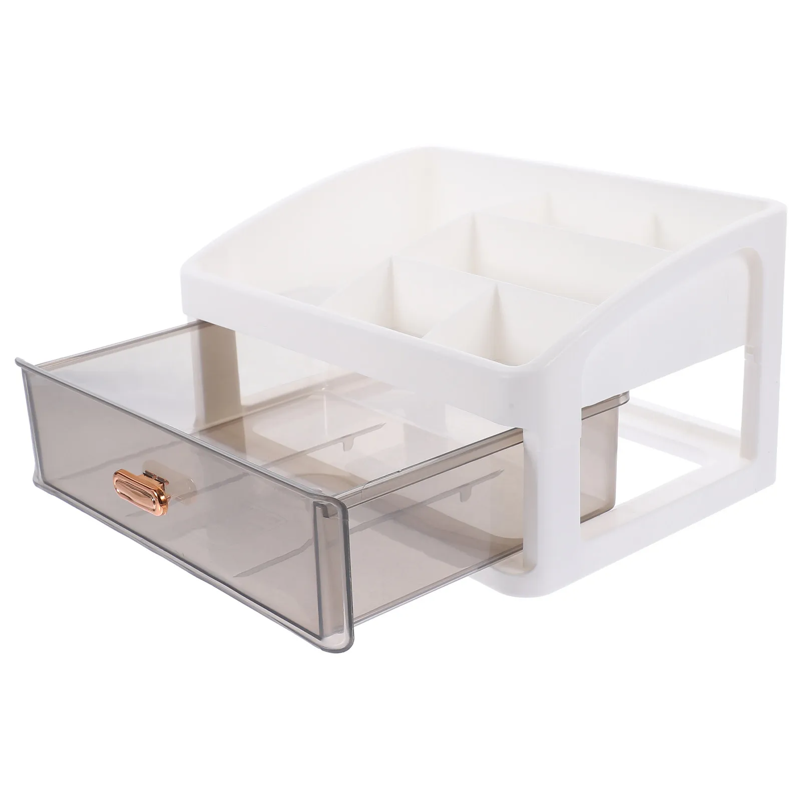Desktop Storage Box PP Material Multi-Function Organizer for Desk Office Bedroom Bathroom Decorative Tabletop Sundries Container