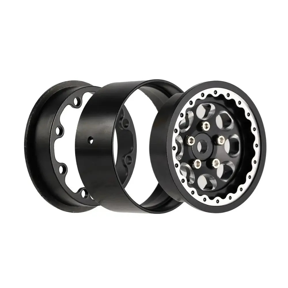 ชุดล้อแม็กซ์ออสตาร์ 4 ชิ้น ขนาด 1.9 นิ้ว 53 มม. ทำจากโลหะผสมอลูมิเนียม ดุมล้อขนาด 12 มม. สำหรับยางรถ RC ขนาด 1/10 รุ่น HSP Traxxas TRX-4 SCX10