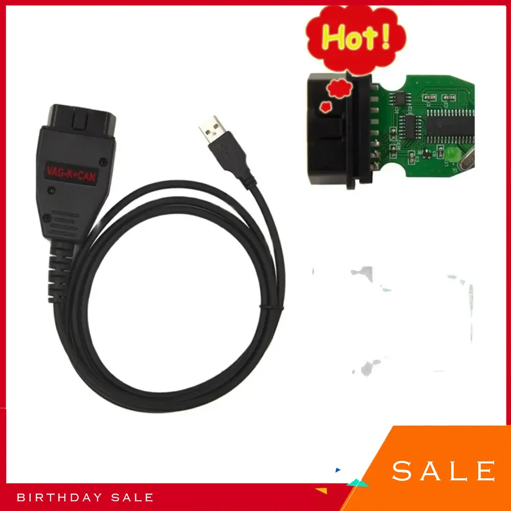 

Vag K+can Commander 1.4 Obd2 Obdii Diagnostic Scanner With Ft232rl Pic18f258 Chip Com Cable For Vw For Skoda For Seat