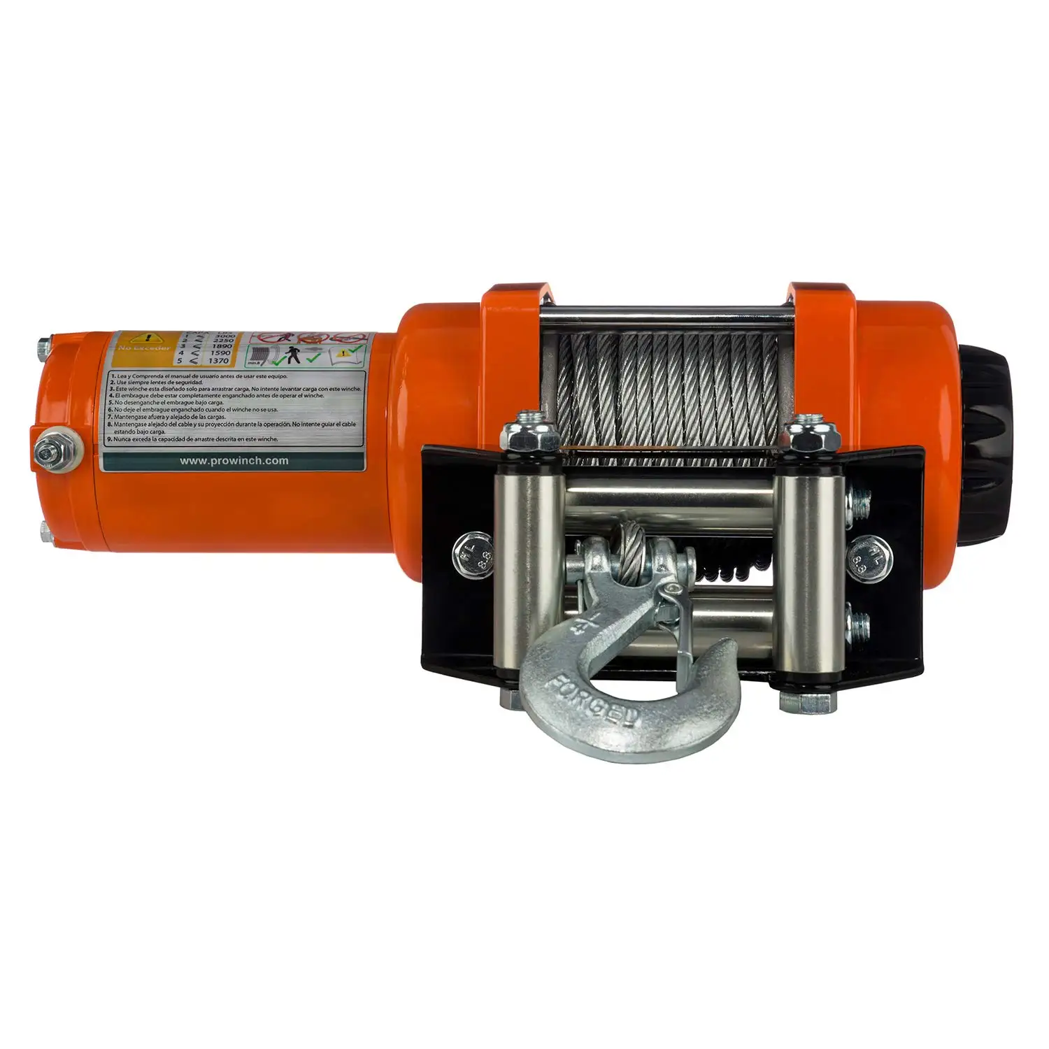 3000 Lbs Electric Winch Wire Rope 24V