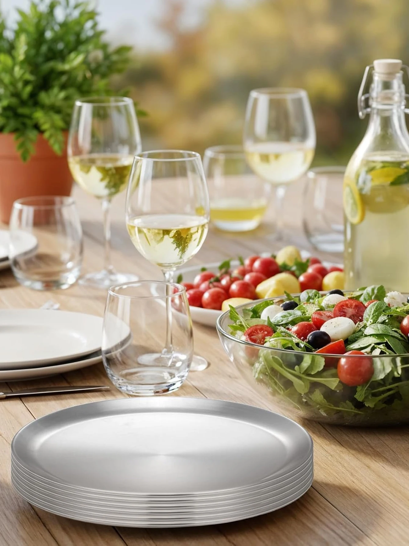 2Pcs Stainless Steels Round Si - Camping Cooking Tray recension och pris