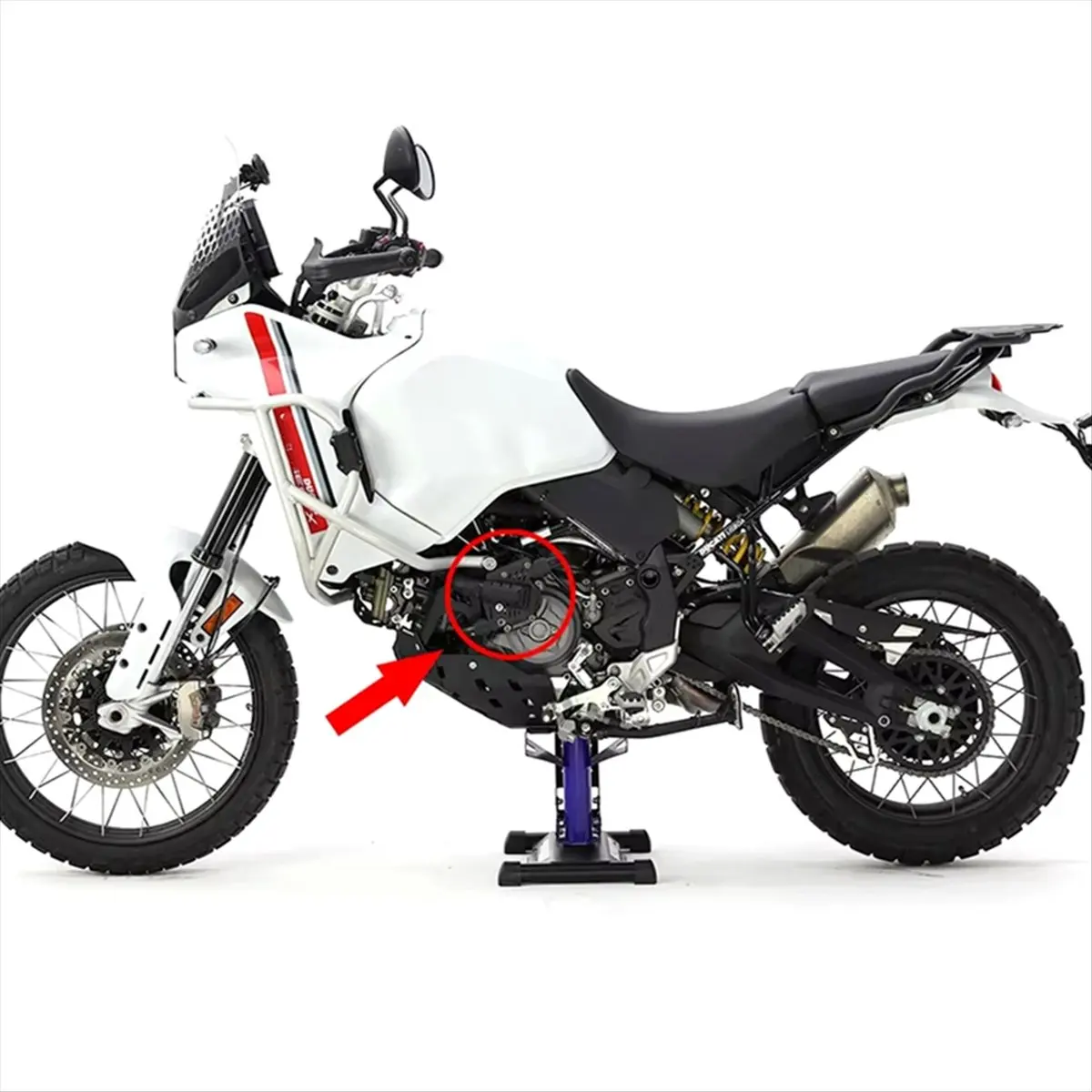 Compatible Motorcycle Water Pump Protector Guard for Desert X 2022 2023 Engine Side Cover Accessories